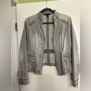 White House Black Market Zipper Jacket Blazer Size 6